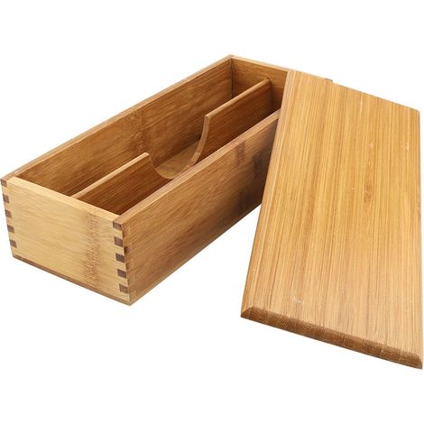 Boîte de rangement en bambou pour baguettes, cuillères et couverts, cage de rangement japonaise (1/4)