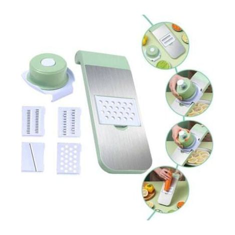 Spiraliseur Légumes Manuel avec 4 Lames Inox, Découpe Pommes de Terre/Carottes, Compact et Facile Nettoyage HBCL (1/4)