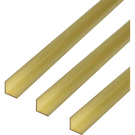 Alberts 497552 - Profilo angolare, in ottone, 1000 x 10 x 10 mm, set da 3 (1/2)