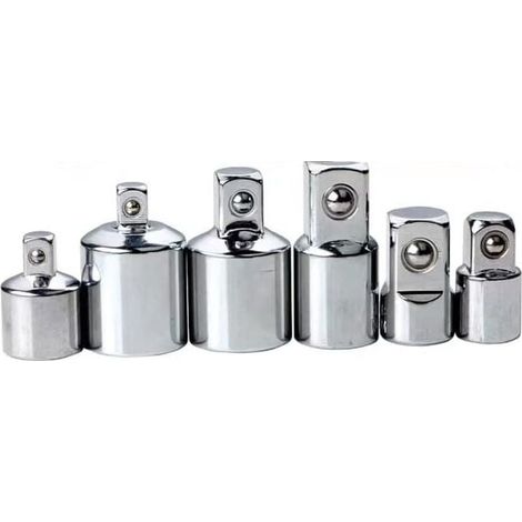Jeu de clés à douilles 6 pces Adaptateur Set 1/4 3/8 1/2 à 3/4 pouces Outils L&H-- (1/5)