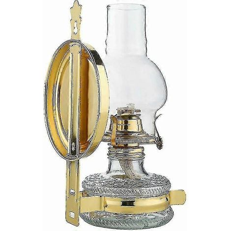 Lampe à pétrole murale rétro avec miroir en verre (1/3)