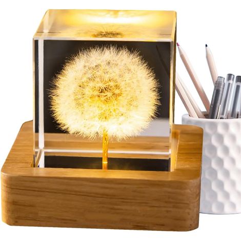 Lampe boule en verre à lumière douce et créative, idéale comme veilleuse de bureau, lampe de table, décoration de Noël (1/5)