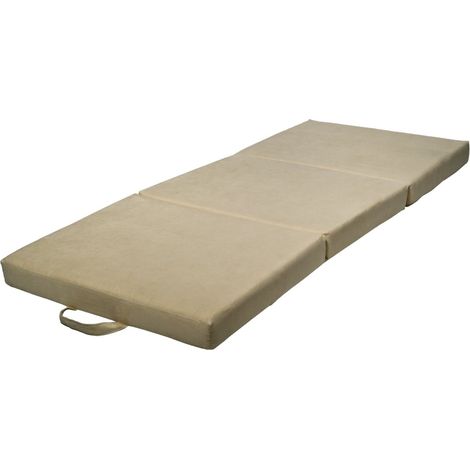 Matelas pliable lit d'appoint 200x80x10 cm blanc cassé