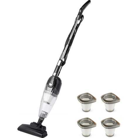 Aspirateur Balai 2-en-1 avec Fil + Filtres HEPA de Rechange (Pack de 4) - Ultra Léger, Moteur ECO, Filtres Lavables (1/4)