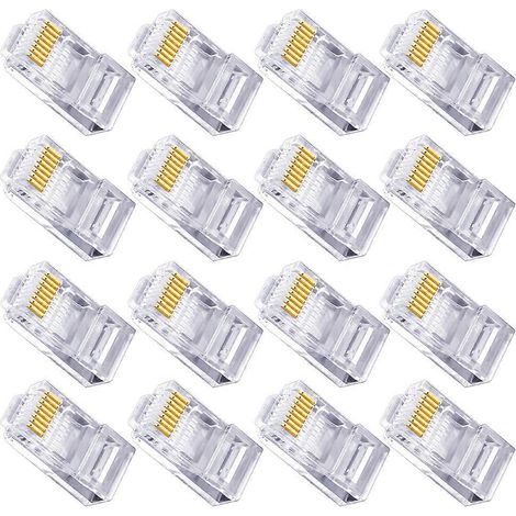 100 connecteurs à sertir pour câble Ethernet RJ45 Cat 6A (1/5)