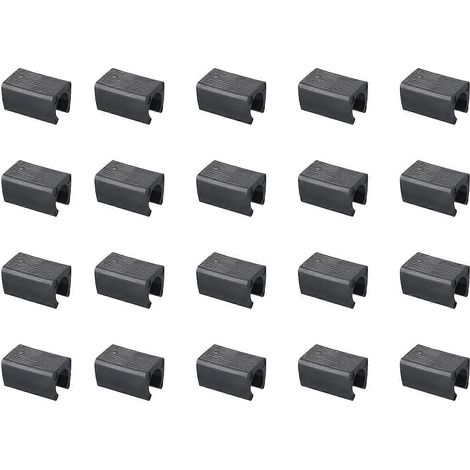 Lot de 20 ou 40 pièces comprenant des embouts pour pieds de chaise, des protections pour tubes en U, des colliers de serrage, des patins de protection pour sols et des embouts en plastique, adaptés à (1/5)