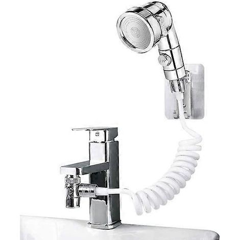 Ensemble de douche pour lavabo, douchette de salle de bain, flexible télescopique, parfait pour (1/4)