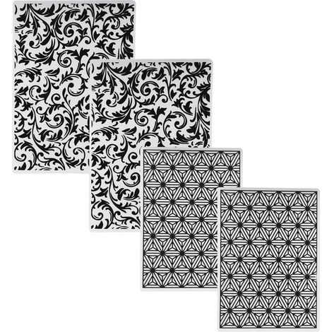 4 pochettes à gaufrer en plastique - Gabarit pour la création de cartes et le scrapbooking - Outils en papier (1/5)