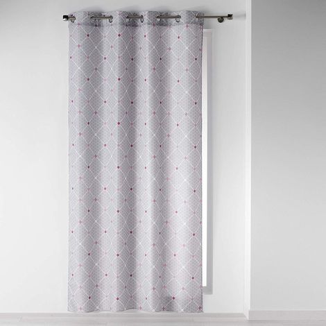 Fenstervorhang ELEGANTE mit Ösen, 140 x 240 cm, grau