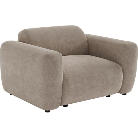 Fauteuil en tissu taupe POGNI de Maison Céphy (1/2)