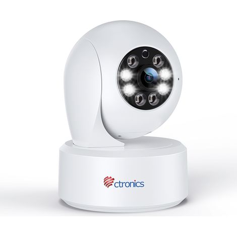4K 8MP Caméra Surveillance Ctronics 2,4/5GHz WiFi Suivi Auto Détection Intelligente Personne/Animaux 360° PTZ Cloud et Stockage Carte TF 256Go (1/5)