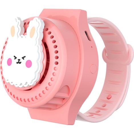 Kinderuhr-Ventilator – Bunter Kinder-Armbandventilator mit LED-Projektor und 3 Geschwindigkeitsstufen – ABS, TPR, PC (1/5)
