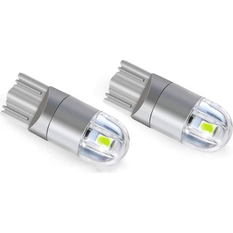 T10 W5w Led Feu de Position Veilleuses 12v 8000K Bleu Clignotant Pour Ampoule de Plaque, Veilleuse, clignotant, lot de 2 (1/5)