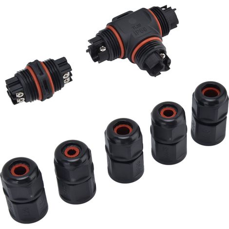 Boîte de jonction étanche IP68 3 broches pour câble électrique extérieur éclairage puissance 250V 16A (1/5)
