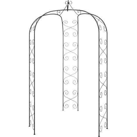 Maison Exclusive - Arco da Giardino Nero Ø180x255 cm Acciaio