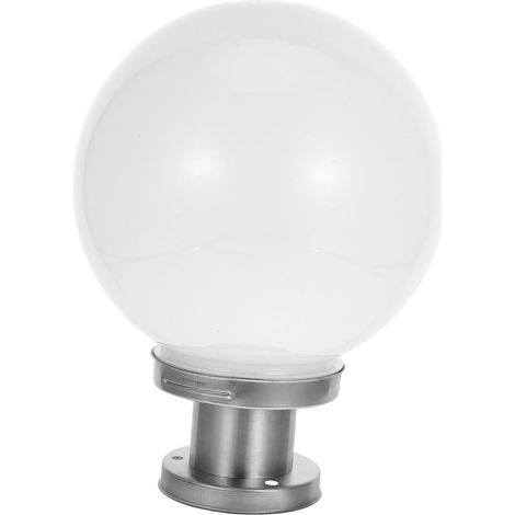 Lampe De Jardin Led Extérieure Ronde Étanche En Acrylique Socle Inox 25 Cm (1/5)