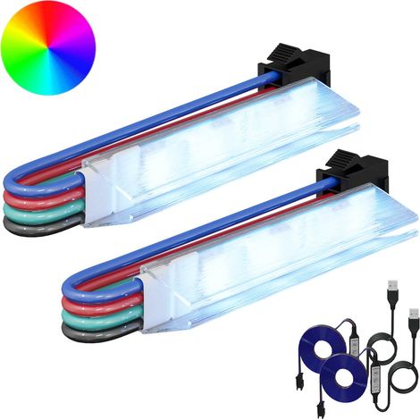 LED Streifen 2 pcs Schwarz und Weiß 1745 mm