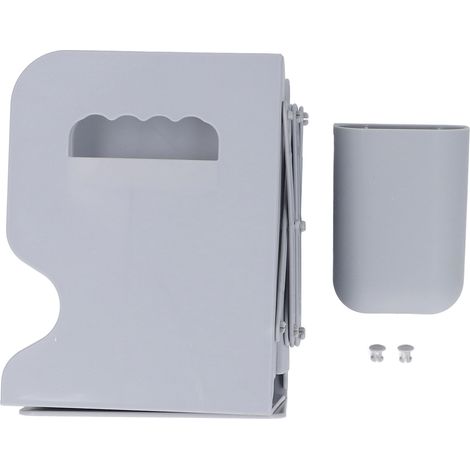 Serre-livres extensible antidérapant PP, support d'étagère à livres réglable et décoratif robuste pour bureau avec stylo détachable gris (1/5)