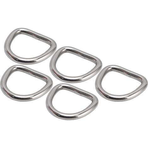5 Anneaux en D en Acier Inoxydable 316 - Lot de 5 - Accessoires de Quincaillerie 6x33x30mm (1/5)