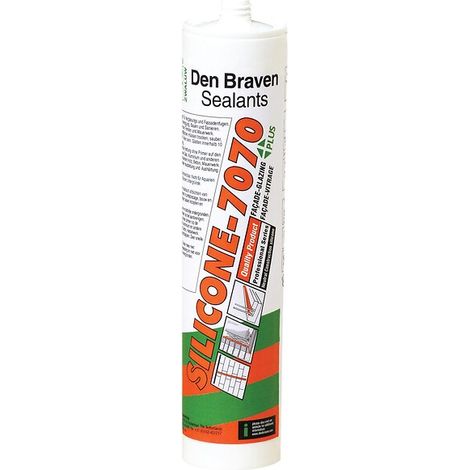 Mastic Silicone 7070 Plus Gris étanchéité Durable Et Flexible - Den Braven