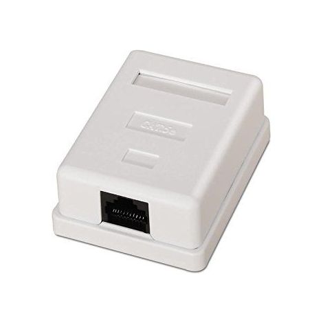 ROSETA DE SUPERFICIE PARA RJ45 CAT.6 FTP 1 TOMA, BLANCO
