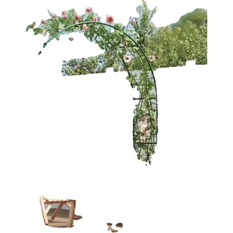 Gartenbogen, Schwerlastmetall, Elegantes Design, Grün (1/2)