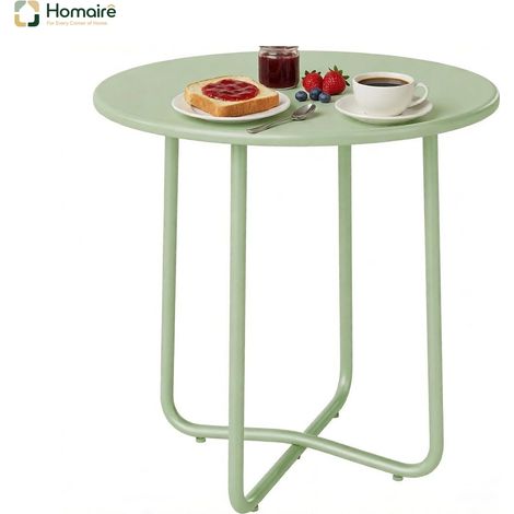 Table basse vert en métal 48 x 48 x 50 cm HOMAIRE (1/5)