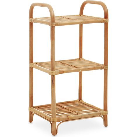 Interiors by Premier Sturdy Natural Rattan Shelf Unit, Durable Shelving Unit, Versatile Industrial Unit, Strong Kitchen Rack (1/5)