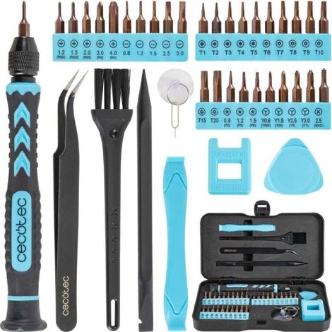 Tournevis Manuel Cecotec PrecissionGyro 100 Set, Kit de Précision 39 pièces, Multiples Embouts Inclus, Mallette