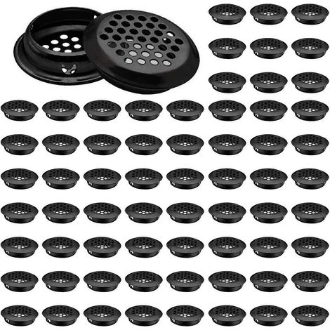 Grilles de ventilation, 300 trous, maille ronde en acier inoxydable de 35 mm, aérations de toit rondes, compatibles avec les armoires, les tiroirs, les bibliothèques et les cuisines. (1/5)