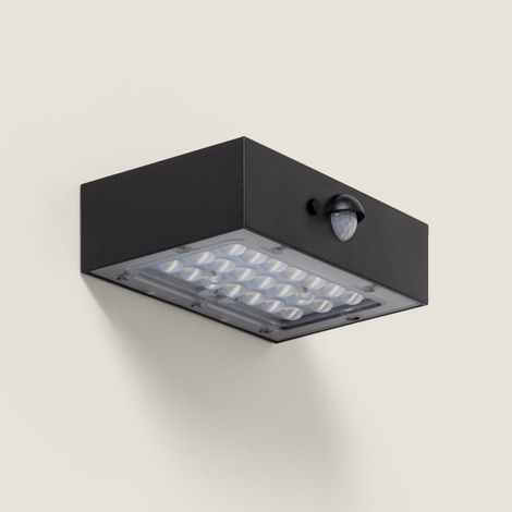 Aplique de Pared Exterior LED 3W Iluminación Doble Cara con Sensor PIR Karl Solar 3000K Negro Blanco Cálido (1/5)