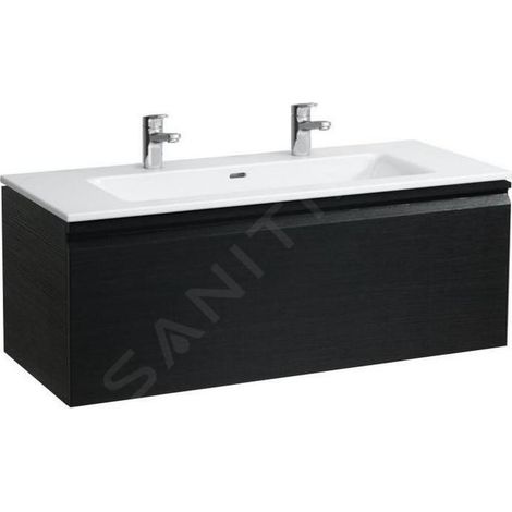 Laufen Pro S - Meuble avec double-lavabo, 1200x530x500 mm, 1 tiroirs, wengé H8609684231071 (1/2)