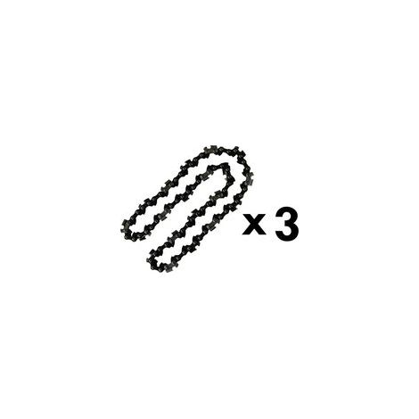 GT Garden – Set mit 3 Ketten, 40 Glieder, 3/8" Durchmesser, für Astsägen – Teilungsbreite 1,3 mm – Führungsschienenlänge 10 Zoll (26 cm) (1/5)