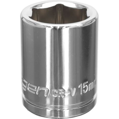 Sealey S0582 Siegen Socket 3/8""Sq Drive 15mm