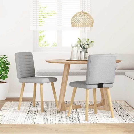 Sillas de comedor 2 uds tela gris nube vidaXL (1/5)