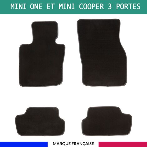 Tapis de voiture - Sur Mesure pour MINI ONE et MINI COOPER F56 3 portes (dès 2013) - 3 pièces - Tapis de sol antidérapant pour auto (1/4)
