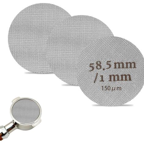 Puck-Sieb, 3-teiliges Espresso-Filterset, 58,5 mm, 1 mm dick, für Siebträger, 150 μm Edelstahl 316, Espresso-Zubehör, Barista-Zubehör, Filter für 58-mm-Siebträger (1/5)