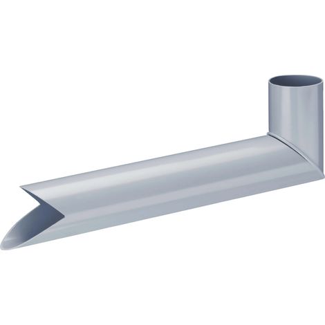 INEFA Wasserspeier Fallrohr, PVC Übergangsstück Regenrohr, Dachrinnenzubehör, einfache Steckmontage, Made in Germany - Grau, DN50 / 50mm