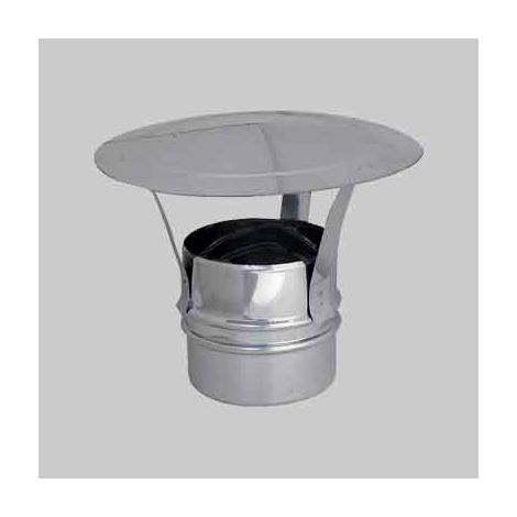 Fumaiolo zincato a cappello 'cinese' tondo ø 130 mm
