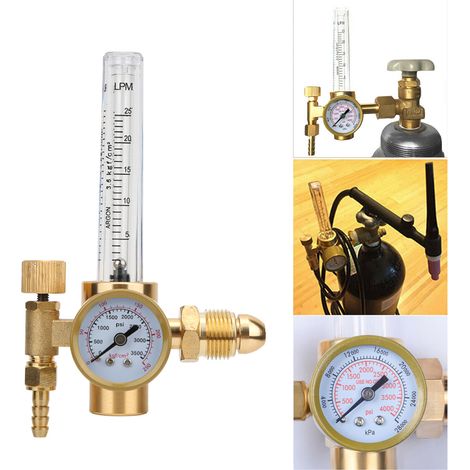 Régulateur de pression d'argon, débitmètre de gaz entièrement en laiton, filetage extérieur G5/8, raccord CGA580 (1/5)