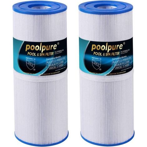 POOLPURE Filtres de Spa pour Spa Unicel c4950 / C-4950 Cartouche de Spa de 50 'en Remplacement de Pleatco PRB50IN pour spas Arctic, Beachcomber, Canadian, Hydropool et de (2) (1/4)