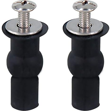 QAZQA 2 pièces Abattant WC Fixations Charnières Store Charnières Trou de Fixation Extensible Caoutchouc Vis Convient à Toutes Les Toilettes (18mm) (1/5)
