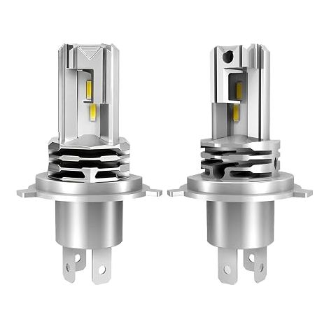 H4 LED Car Bulb White Light Replacement for Halogen Halogen Size, White Waterproof, Plug and Play, (1/5)
