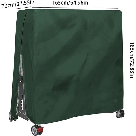 Wasserdichte und staubdichte Abdeckung für Outdoor-Tischtennisplatten 165 x 70 x 185 cm (1/4)