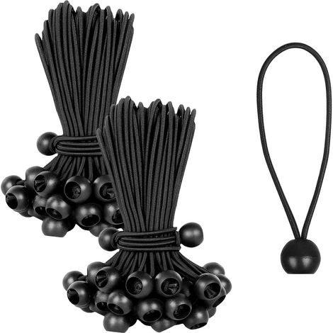 50 Pièces Noir Tendeur Voile Ombrage, 15 cm Tendeur Bache (1/5)