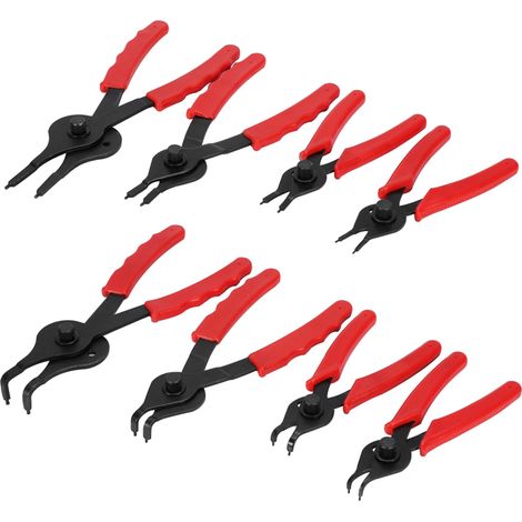 Ensemble de 11 pinces à circlips universelles, interne et externe, pour mécanique - Neuf (1/5)