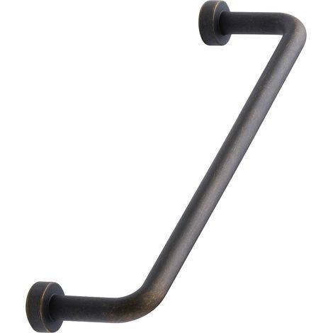 Griff Lounge ø 7mm, LA 128mm, Möbelgriff Breite 142mm, Zinkdruckguss braun antik