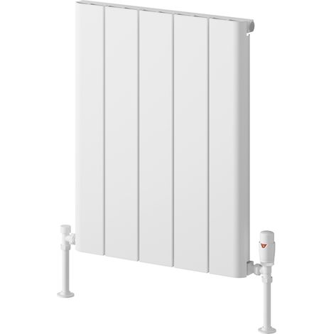 Reina Resia Horizontal Aluminium Radiator 600mm H x 470mm W - White