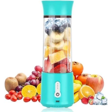 500 ML Presse-agrumes électrique USB, Mini Mélangeurs pour Smoothies et Shakes, Portable Blenders de Fruits Mixeur de Jus