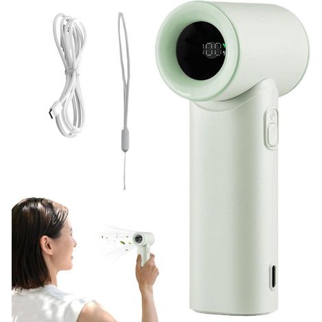 Ventilatore portatile ricaricabile da 3000 mAh,Con cinturino da polso,5 velocità,attività all'aperto (1/5)